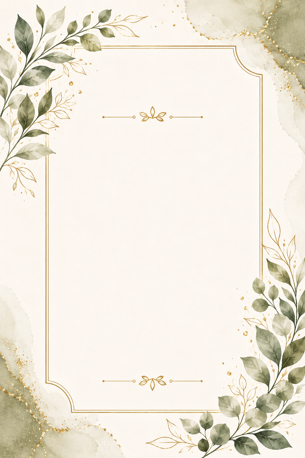 Botanico Aguarela e Dourado