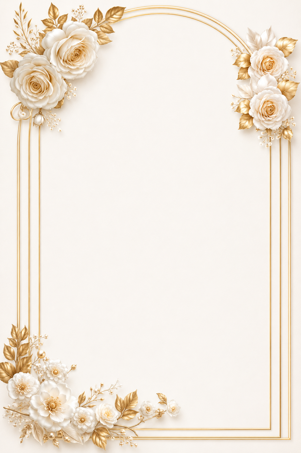 Rosas Creme com Arco