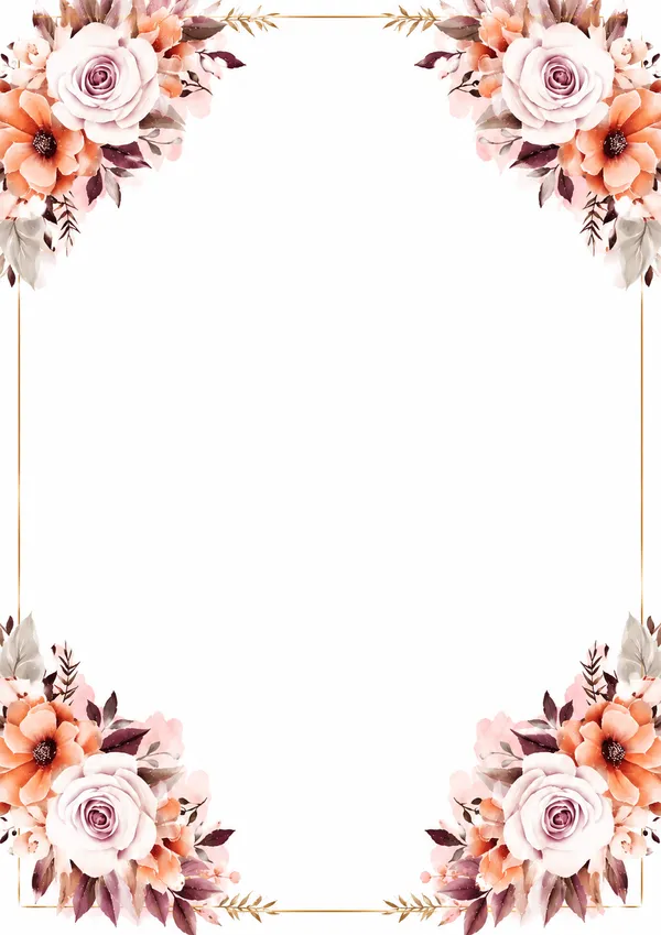 Convite de exemplo no template Terracota Boho